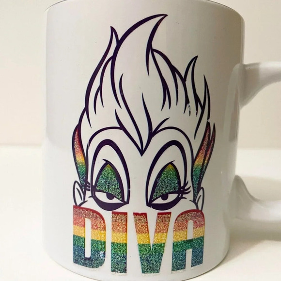 Disney Ursula Diva Mug Cup Coffee 20 Oz Rainbow  The Little Mermaid Villain Flaw - Picture 2 of 15
